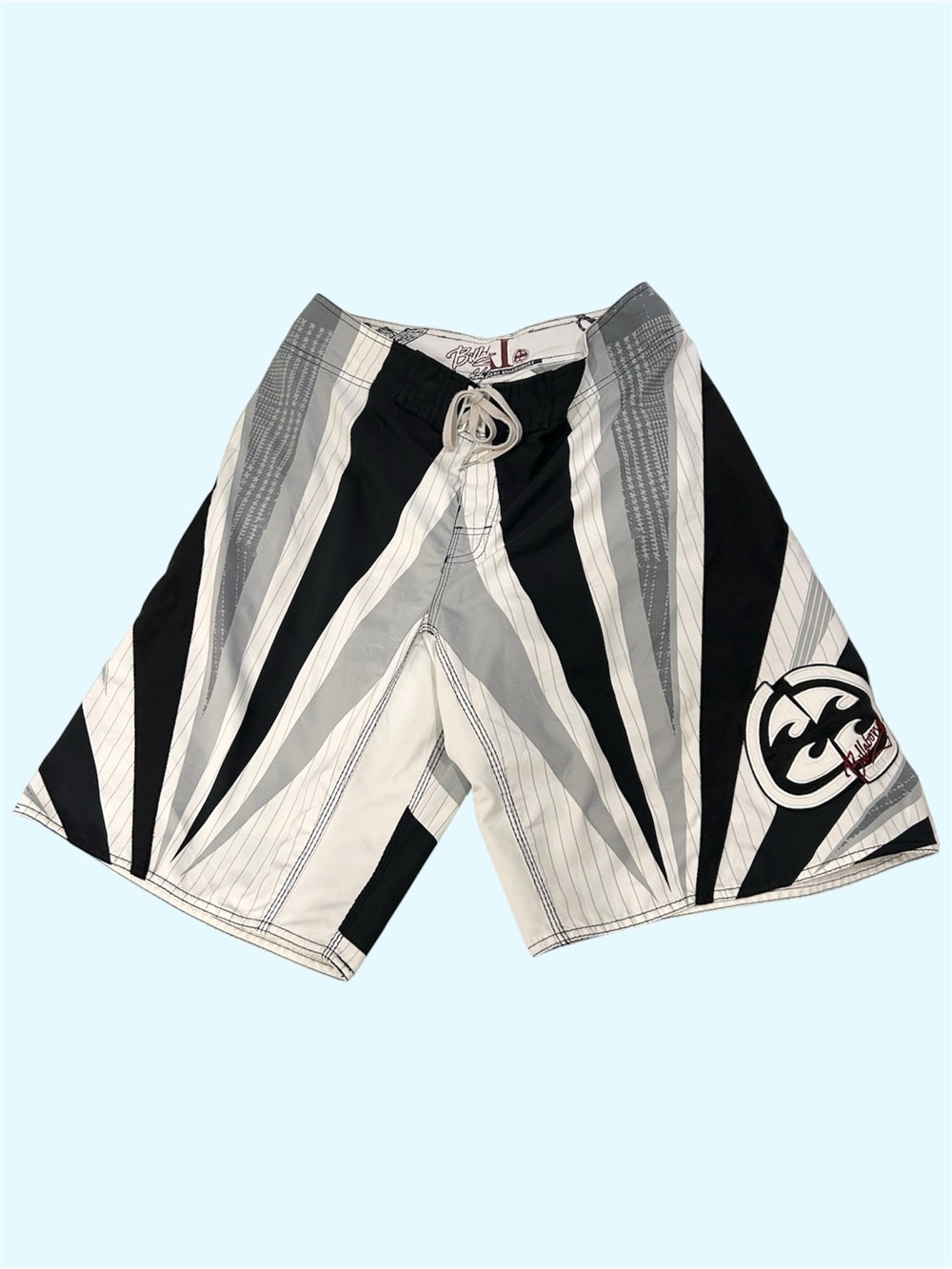 Y2K Billabong Andy Irons Rising Sun Samurai Board Short Surf Rare Size 32 Grail